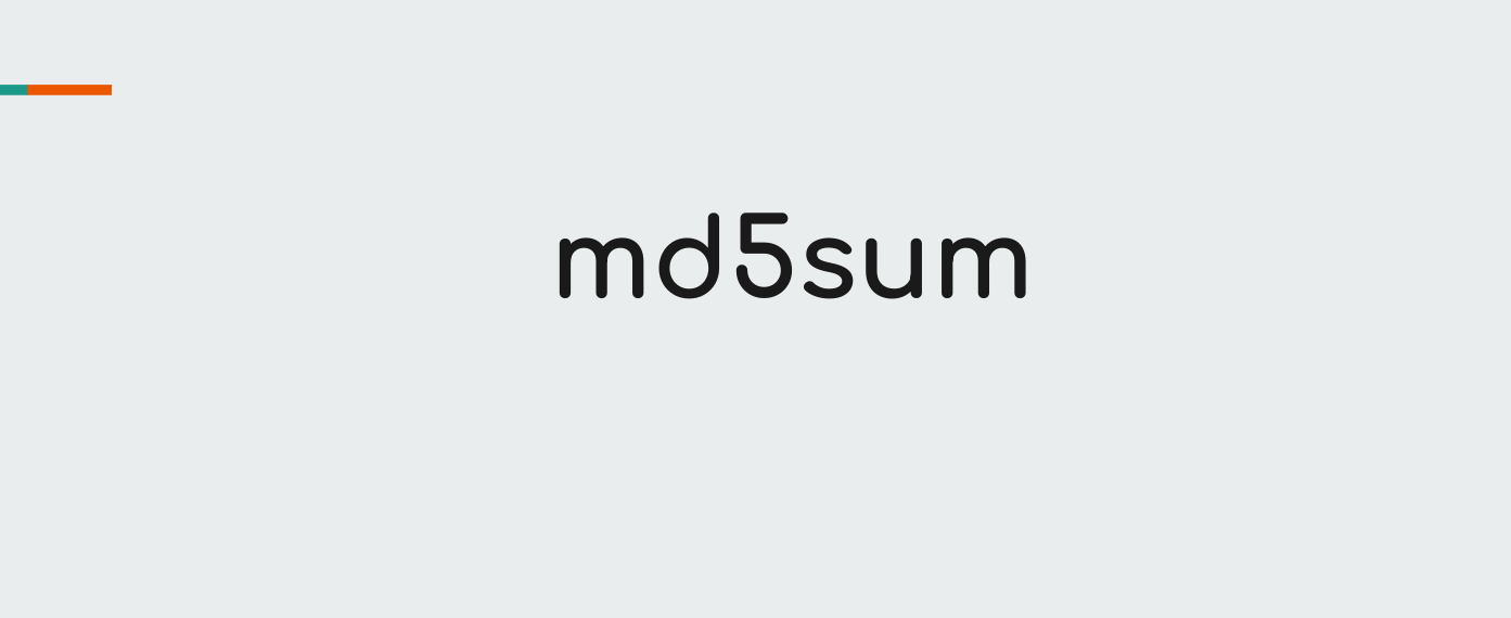 Understanding md5sum